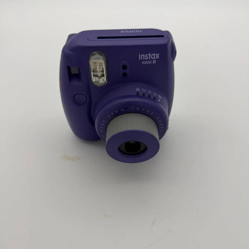 NON-WORKING Fujifilm Instax Mini 8 Instant Film Camera Grape Purple 60mm Lens